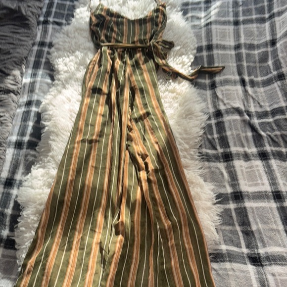 Love Culture Pants - Striped Green and Brown Jumper